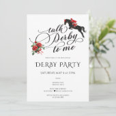 Moderne Derby & Drank Renpaard Feest Equestrian Kaart (Staand voorkant)