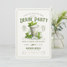Moderne Derby Feest Waterverf Mint Julep Elegant