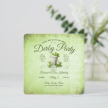 Moderne Derby Feest Waterverf Mint Julep Elegant