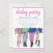 Moderne Derby Koppels Race Day Party Chic Kaart (Voorkant)