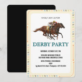 Moderne Derby Paardenrace Feest Uitnodiging (Voorkant / Achterkant)