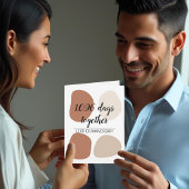 Moderne derde huwelijksverjaardag kaart