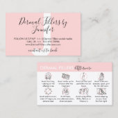 Moderne dermale vulstoffen nazorg visitekaartje (Voorkant / Achterkant)