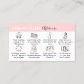 Moderne dermale vulstoffen nazorg visitekaartje (Achterkant)