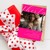 Moderne Dertig Roze Foto 30e verjaardag uitnodigin Kaart