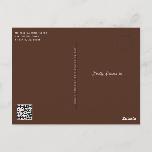 Moderne Desert Cactus Foto Bewaar de Datum Briefkaart (Achterkant)