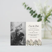 Moderne Desert Cactus Foto | Boho Aankondigingskaart (Staand voorkant)