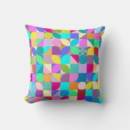 Moderne design art, kleurrijk patroonontwerp kussen