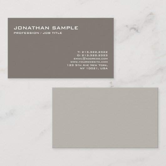 Moderne design Creative Simple Plain Trendy Visitekaartje (Voorkant / Achterkant)