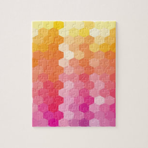 Moderne design hexagons patroon legpuzzel