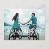 Moderne design Merry Kerstfoto Briefkaart (Voorkant)