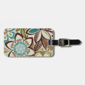 Moderne Design van Floral Bagagelabel (Voorkant horizontaal)