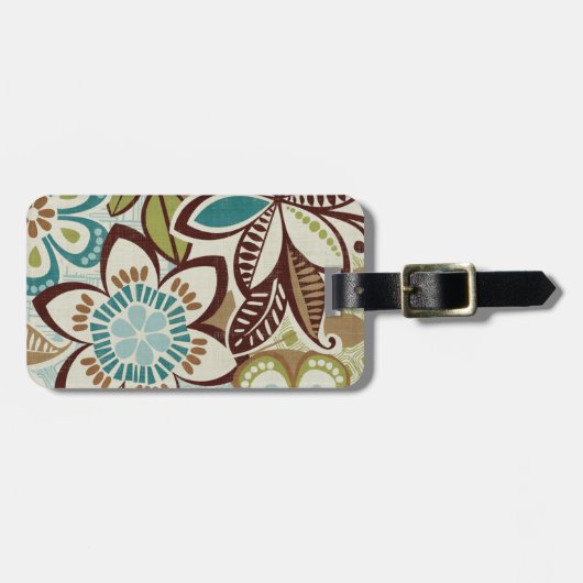 Moderne Design van Floral Bagagelabel (Voorkant horizontaal)