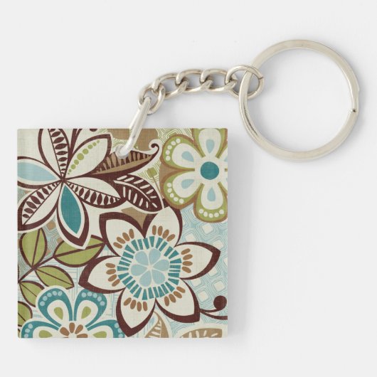 Moderne Design van Floral Sleutelhanger (Achterkant)