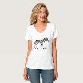 Moderne design zebra print voor wit t-shirt (Voorkant volledig)