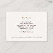 Moderne Designer Faux Zwart Linnen Professioneel Visitekaartje (Achterkant)