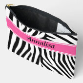 Moderne designer gepersonaliseerde zebra stripe Da Etui (Open)