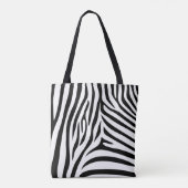 Moderne designer gepersonaliseerde zebra stripe Da Tote Bag (Achterkant)