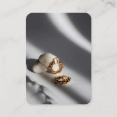 Moderne Designer Sieraden Merk QR Code Kaart Visitekaartje (Voorkant)