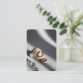 Moderne Designer Sieraden Merk QR Code Kaart Visitekaartje (Staand voorkant)