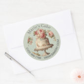 Moderne Dessert Baker Cake Cateraar Cupcake Bakker Ronde Sticker (Envelop)