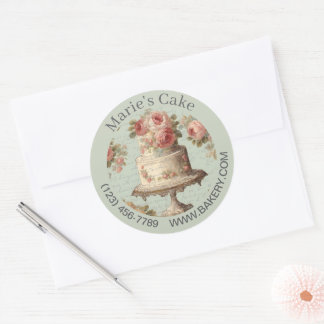 Moderne Dessert Baker Cake Cateraar Cupcake Bakker Ronde Sticker