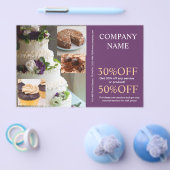 Moderne dessert cake cupcake bakker bakkerij flyer (Enkel)