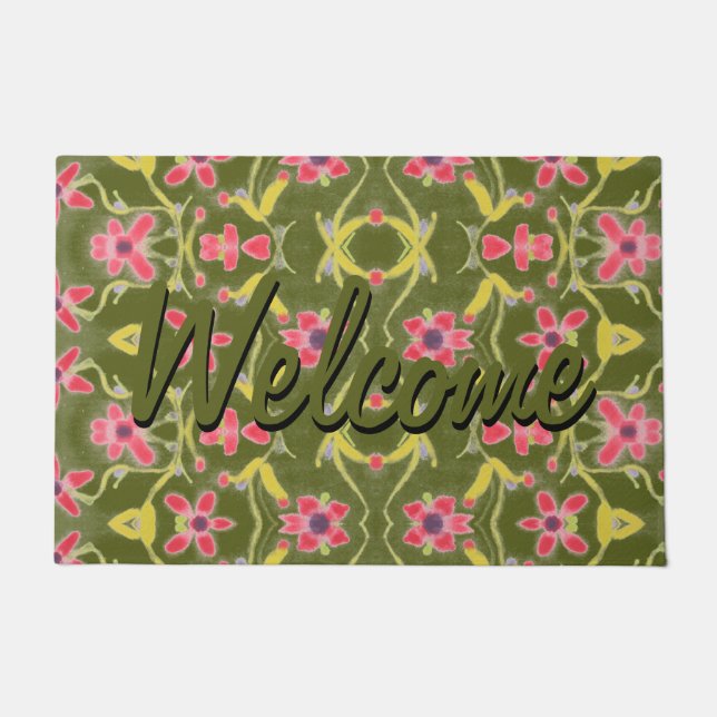 Moderne deurmat met een  dessin (Voorkant)