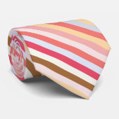 Moderne diagonaal gedempte Snoepjes streep Stropdas (Opgerold)