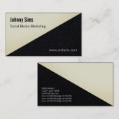 Moderne diagonaal gesplitste driehoeksbekleding visitekaartje (Voorkant / Achterkant)