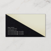 Moderne diagonaal gesplitste driehoeksbekleding visitekaartje (Achterkant)