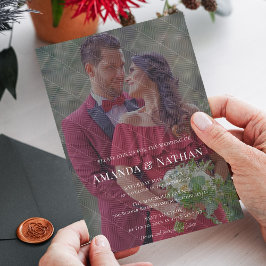  moderne diagonaal gestreept fotohuwelijk kaart