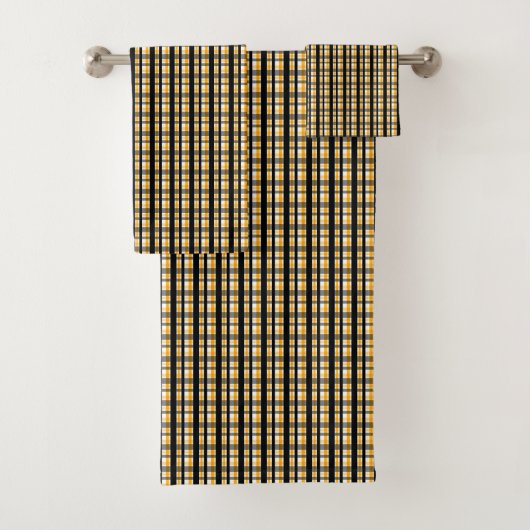 Moderne diagonale herfstruitpatroon bad handdoek (Insitu)