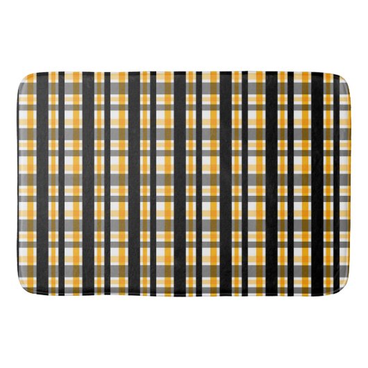 Moderne diagonale herfstruitpatroon badmat (Voorkant)