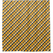 Moderne diagonale herfstruitpatroon douchegordijn (Voorkant)