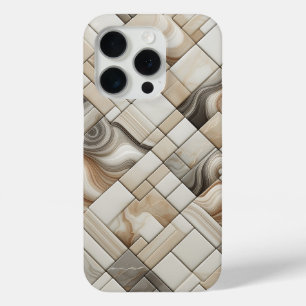 Moderne diagonale marmeren telefoonhoes - Abstract iPhone 15 Pro Case