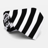 Moderne diagonale streep voor zwart-wit stropdas (Opgerold)