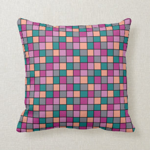 Moderne diagonale tegels 5 kleuren kussen