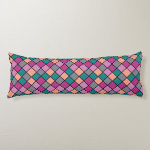 Moderne diagonale tegels 5 kleuren lichaamskussen