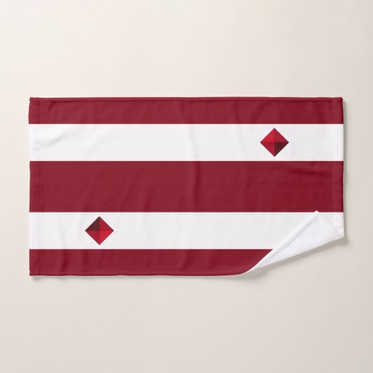 Moderne diamant met gestript glansmiddel bad handdoek (Handdoek)