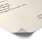 Moderne Diamanten Bloem Prijslijst Poster (Hoek)