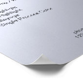 Moderne Diamanten Bloem Prijslijst Poster (Hoek)