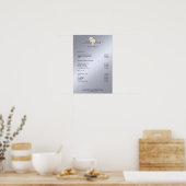 Moderne Diamanten Bloem Prijslijst Poster (Keuken)
