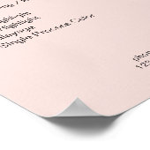 Moderne Diamanten Bloem Prijslijst Poster (Hoek)