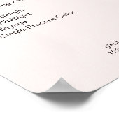 Moderne Diamanten Bloem Prijslijst Poster (Hoek)