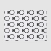 Moderne diamanten ring silhouetten tissuepapier (Voorkant)