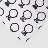 Moderne diamanten ring silhouetten tissuepapier