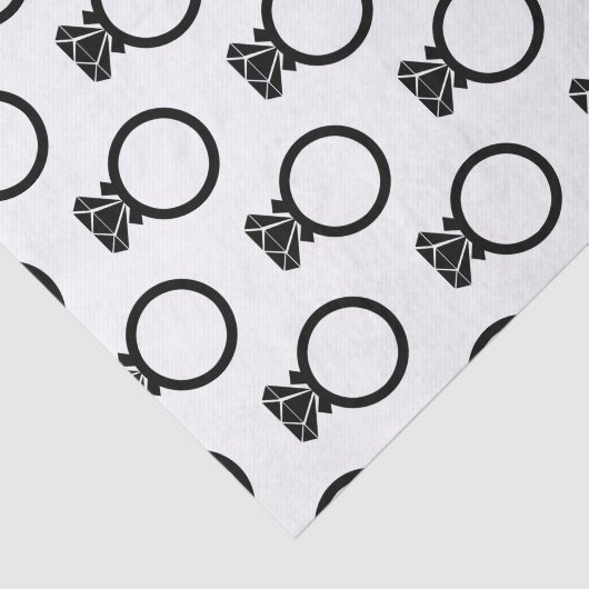 Moderne diamanten ring silhouetten tissuepapier (Detail)