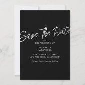 Moderne diamanten trouwfoto save the date kaart (Achterkant)
