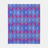 Moderne diamantprinter, kobalt blauw fleece deken (Voorkant)